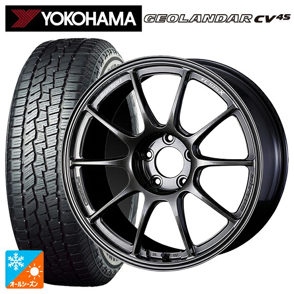 スバル フォレスター(SL系)用 225/55R18 98V ヨコハマ ジオランダー CV 4S G061 正規品 ウェッズ ウェッズスポーツ TC105X フォージド EJ-TITAN 新品オールシーズンタイヤホイール 4本セット｜タイヤホイール専門店コニシタイヤ