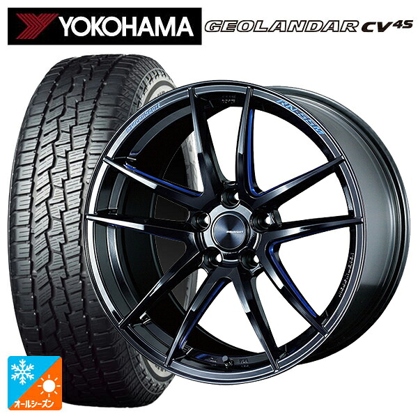 225/60R18 104V XL ヨコハマ ジオランダー CV 4S G061 正規品 ウェッズ ウェッズスポーツ RN55M BBM 18-7.5J 国産車用 オールシーズンタイヤホイール4本セット