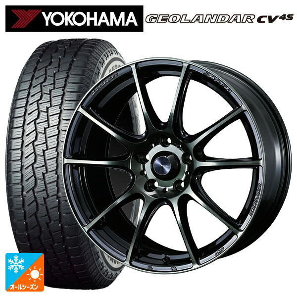 235/60R18 107V XL ヨコハマ ジオランダー CV 4S G061 正規品 ウェッズ ウェッズスポーツ SA25R WBC 18-8.5J 国産車用 オールシーズンタイヤホイール4本セット