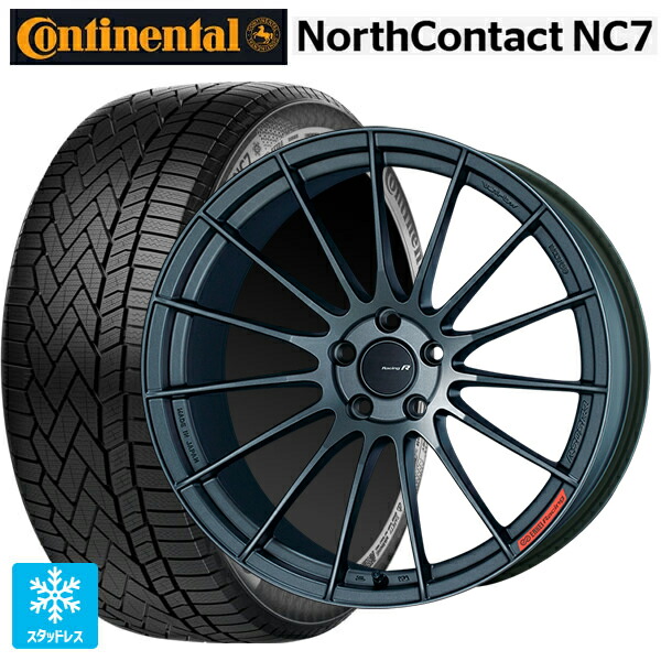 マツダ CX-80(KL5/KL3系)用 235/55R19 105T XL コンチネンタル ノースコンタクトNC7 正規品 エンケイ レーシングレボリューション RS05RR マットダークガンメタリック 新品スタッドレスタイヤホイール 4本セット
