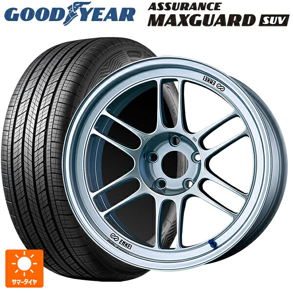 225/60R17 99V グッドイヤー アシュアランス マックスガード SUV エンケイ レーシング RPF1 シルバー 17-7J 国産車用 サマータイヤホイール4本セット