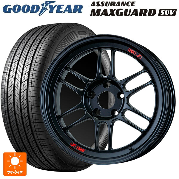 225/60R18 100V グッドイヤー アシュアランス マックスガード SUV エンケイ レーシング RPF1 マットブラック 18-7.5J 国産車用 サマータイヤホイール4本セット