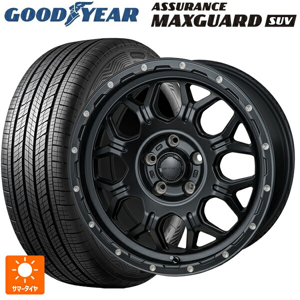 225/65R17 102V グッドイヤー アシュアランス マックスガード SUV ジャパン三陽 ハイブロック ジェラード サテンBK/リーミング 17-7.5J 国産車用 サマータイヤホイール4本セット