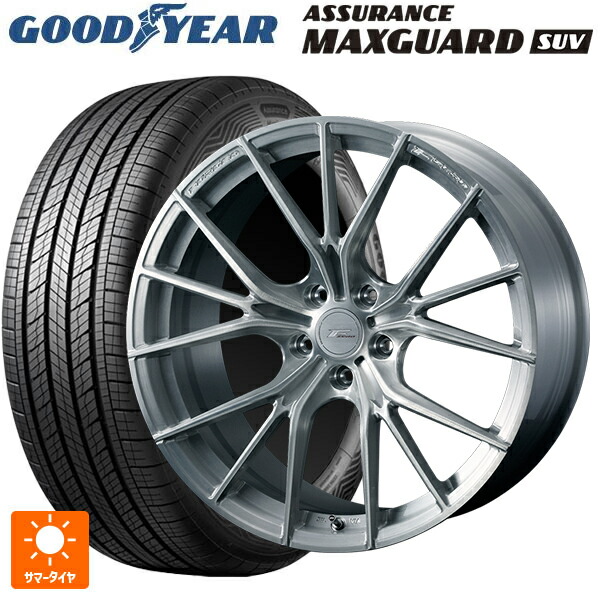 トヨタ RAV4(50系)用 225/60R18 100V グッドイヤー アシュアランス マックスガード SUV ウェッズ エフゼロ FZ-1 BRUSHED 新品サマータイヤホイール 4本セット