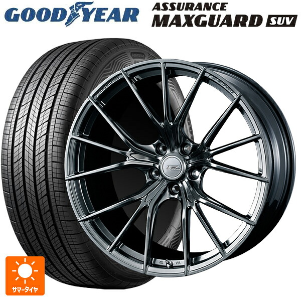 トヨタ RAV4(50系)用 225/60R18 100V グッドイヤー アシュアランス マックスガード SUV ウェッズ エフゼロ FZ-1 DIAMOND BLACK 新品サマータイヤホイール 4本セット