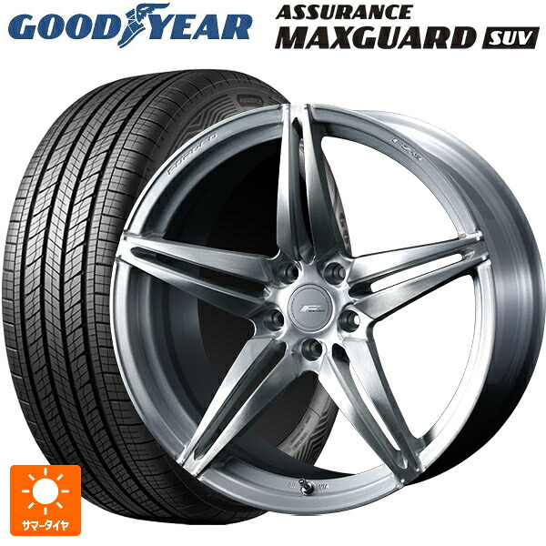 トヨタ RAV4(50系)用 225/60R18 100V グッドイヤー アシュアランス マックスガード SUV ウェッズ エフゼロ FZ-3 BRUSHED 新品サマータイヤホイール 4本セット