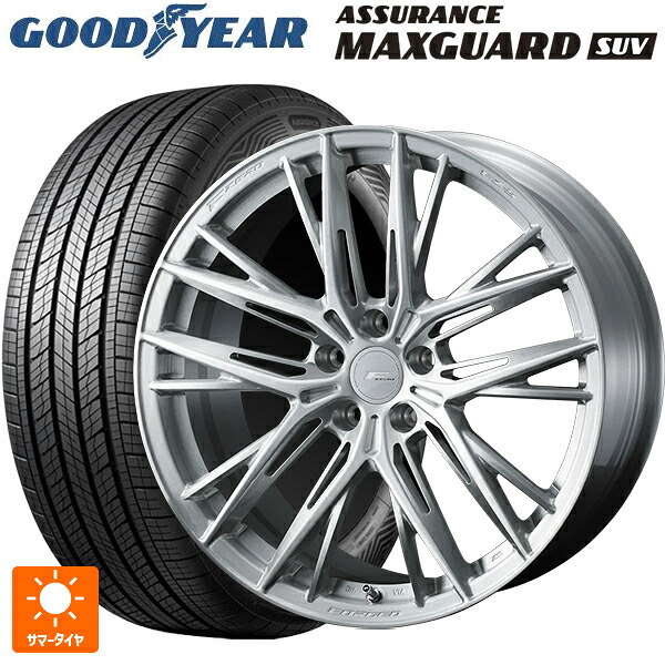 トヨタ RAV4(50系)用 225/60R18 100V グッドイヤー アシュアランス マックスガード SUV ウェッズ エフゼロ FZ-5 BRUSHED 新品サマータイヤホイール 4本セット