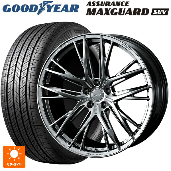 ミツビシ デリカD5(CV1系)用 225/55R18 98V グッドイヤー アシュアランス マックスガード SUV ウェッズ エフゼロ FZ-5 DIAMOND BLACK 新品サマータイヤホイール 4本セット|タイヤホイール専門店コニシタイヤ