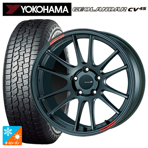 ミツビシ アウトランダーPHEV(5LA GNOW)用 235/60R18 107V XL ヨコハマ ジオランダー CV 4S G061 正規品 エンケイ レーシングレボリューション GTC01RR マットダークガンメタリック 新品オールシーズンタイヤホイール 4本セット|タイヤホイール専門店コニシタイヤ
