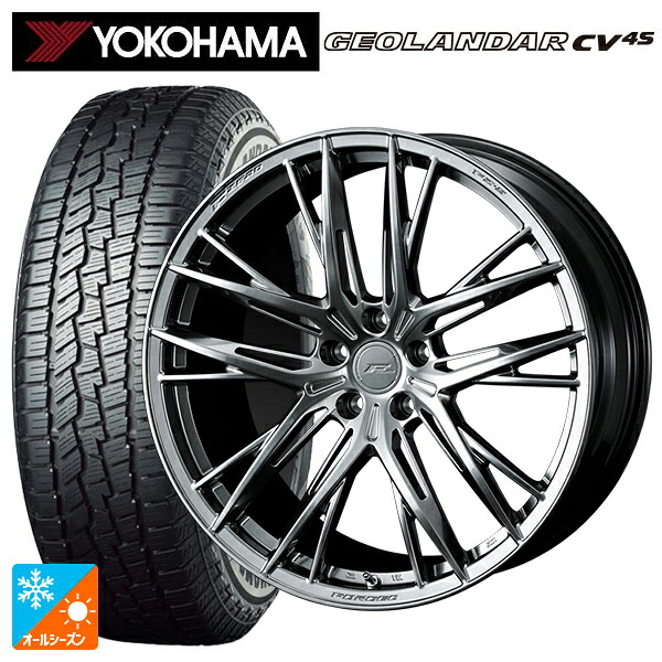 マツダ CX-80(KL5/KL3系)用 235/60R18 107V XL ヨコハマ ジオランダー CV 4S G061 正規品 ウェッズ エフゼロ FZ-5 DIAMOND BLACK 新品オールシーズンタイヤホイール 4本セット
