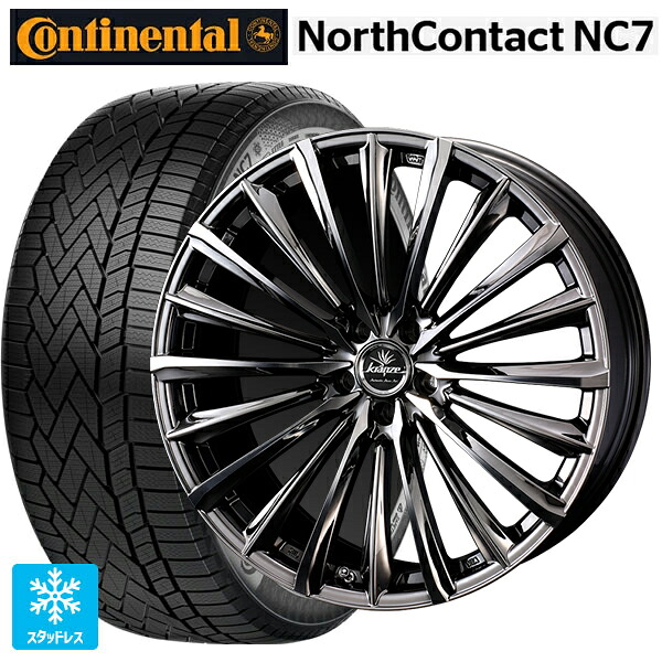 235/55R19 105T XL コンチネンタル ノースコンタクトNC7 正規品 # ウェッズ クレンツェ ヴィルハーム 225エボ SBCポリッシュ 19-8J 国産車用 スタッドレスタイヤホイール4本セット|タイヤホイール専門店コニシタイヤ