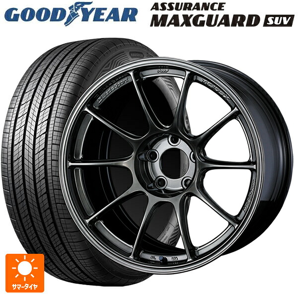 スバル フォレスター(SL系)用 225/55R18 98V グッドイヤー アシュアランス マックスガード SUV ウェッズ ウェッズスポーツ TC105X EJ-TITAN 新品サマータイヤホイール 4本セット
