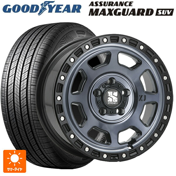 215/60R17 96H グッドイヤー アシュアランス マックスガード SUV エムエルジェイ エクストリームJ XJ07 Gloss Blk. M. Indigo 17-8J 国産車用 サマータイヤホイール4本セット