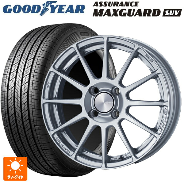 215/70R16 100H グッドイヤー アシュアランス マックスガード SUV エンケイ パフォーマンスライン PF03 スパークルシルバー 16-6.5J 国産車用 サマータイヤホイール4本セット
