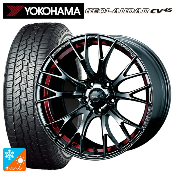 スバル レガシィアウトバック(BS系)用 225/55R18 98V ヨコハマ ジオランダー CV 4S G061 正規品 ウェッズ ウェッズスポーツ SA20R RLC 新品オールシーズンタイヤホイール 4本セット|タイヤホイール専門店コニシタイヤ