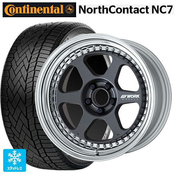 マツダ CX-80(KL5/KL3系)用 235/55R19 105T XL コンチネンタル ノースコンタクトNC7 正規品 ワーク マイスター L1 3ピース MGM 新品スタッドレスタイヤホイール 4本セット 242,393円