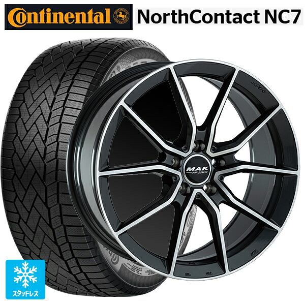 メルセデスベンツ GLC(X253)用 235/55R19 105T XL コンチネンタル ノースコンタクトNC7 正規品 阿部商会 マック アルジェントFF ガンメタリックミラー 新品スタッドレスタイヤホイール 4本セット