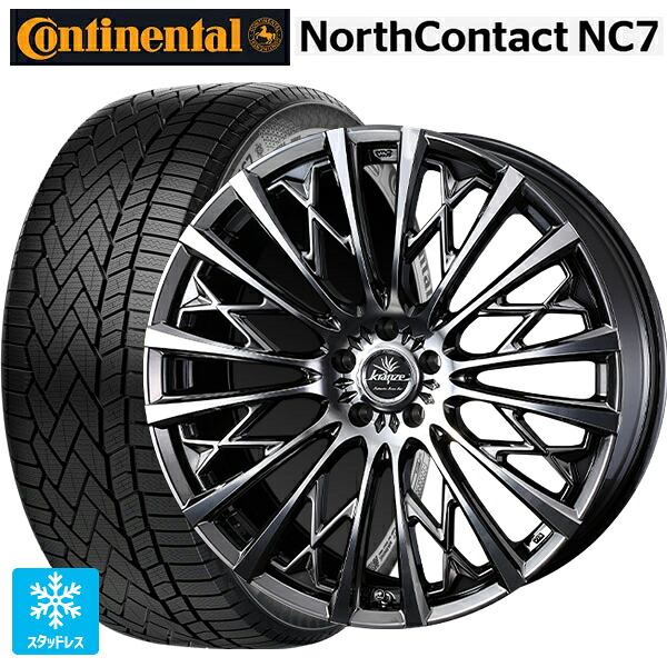 235/55R19 105T XL コンチネンタル ノースコンタクトNC7 正規品 # ウェッズ クレンツェ シュリット855エボ SBC/POL 19-8J 国産車用 スタッドレスタイヤホイール4本セット｜タイヤホイール専門店コニシタイヤ