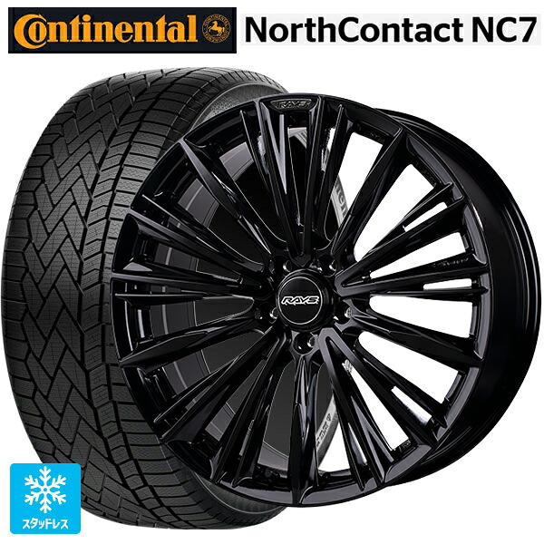 マツダ CX-80(KL5/KL3系)用 235/55R19 105T XL コンチネンタル ノースコンタクトNC7 正規品 レイズ ベルサス クラフトコレクション ヴォウジェ リミテッド GX 新品スタッドレスタイヤホイール 4本セット