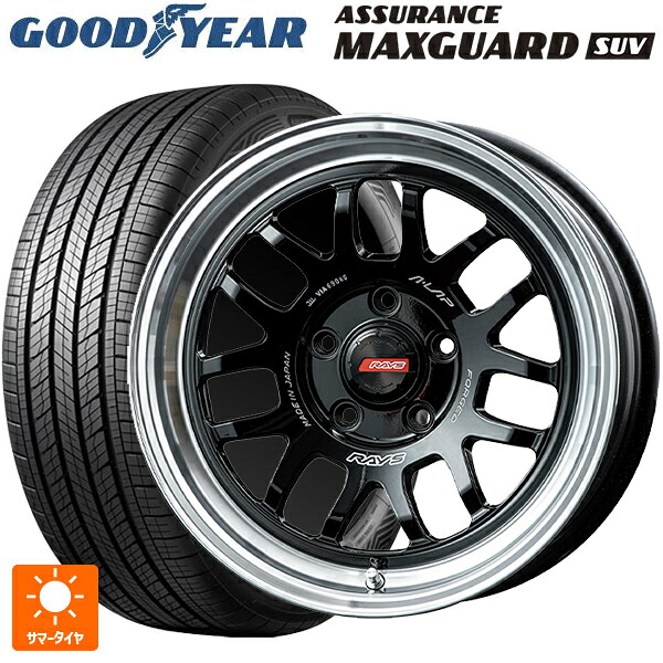 225/60R17 99V グッドイヤー アシュアランス マックスガード SUV レイズ A LAP(エーラップ) 07X BD 17-7J 国産車用 サマータイヤホイール4本セット