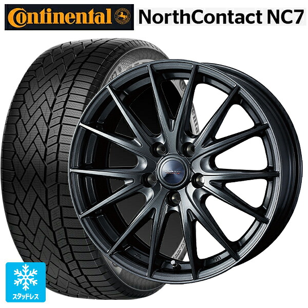 在庫有 235/55R19 105T XL コンチネンタル ノースコンタクトNC7 正規品 ウェッズ ヴェルバ スポルト2 # ディープメタル2 19-7.5J 国産車用 スタッドレスタイヤホイール4本セット