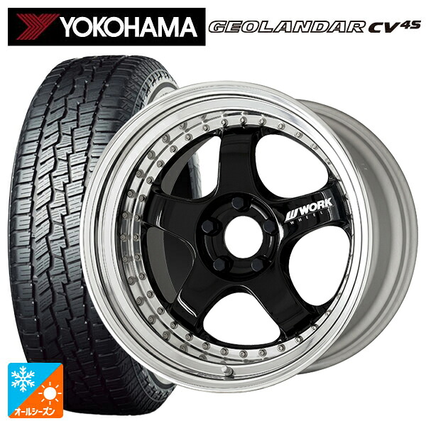 スバル フォレスター(SL系)用 225/55R18 98V ヨコハマ ジオランダー CV 4S G061 正規品 ワーク マイスター S1 3ピース BLK 新品オールシーズンタイヤホイール 4本セット|タイヤホイール専門店コニシタイヤ