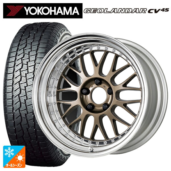 225/60R18 104V XL ヨコハマ ジオランダー CV 4S G061 正規品 ワーク マイスター M1 3ピース HPG 18-8J 国産車用 オールシーズンタイヤホイール4本セット