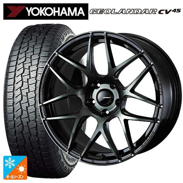 235/55R18 100V ヨコハマ ジオランダー CV 4S G061 正規品 ウェッズ ウェッズスポーツ SA27R WBC 18-8J 国産車用 オールシーズンタイヤホイール4本セット