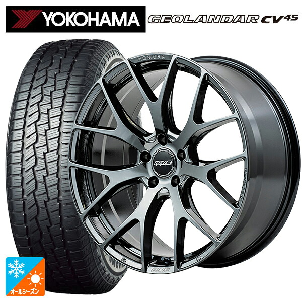 225/60R18 104V XL ヨコハマ ジオランダー CV 4S G061 正規品 レイズ ホムラ 2X7FT YNJ 18-7.5J 国産車用 オールシーズンタイヤホイール4本セット｜タイヤホイール専門店コニシタイヤ
