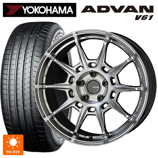 ミツビシ デリカD5(3DA系)用 225/55R18 98H ヨコハマ アドバン V61 正規品 共豊 ガレルナ レフィーノ made by エンケイ # HS 新品サマータイヤホイール 4本セット|タイヤホイール専門店コニシタイヤ