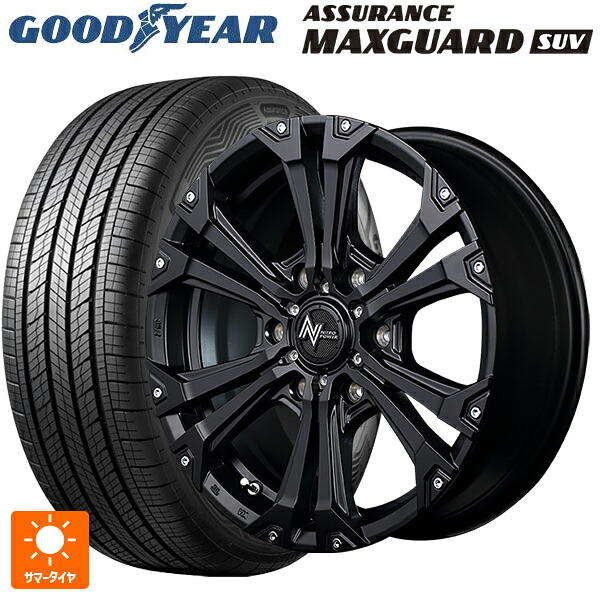 265/60R18 110V グッドイヤー アシュアランス マックスガード SUV エムアイディー ナイトロパワー ジャベリン セミグロスブラック＋ピアス＆ミルド 18-8J 国産車用 サマータイヤホイール4本セット
