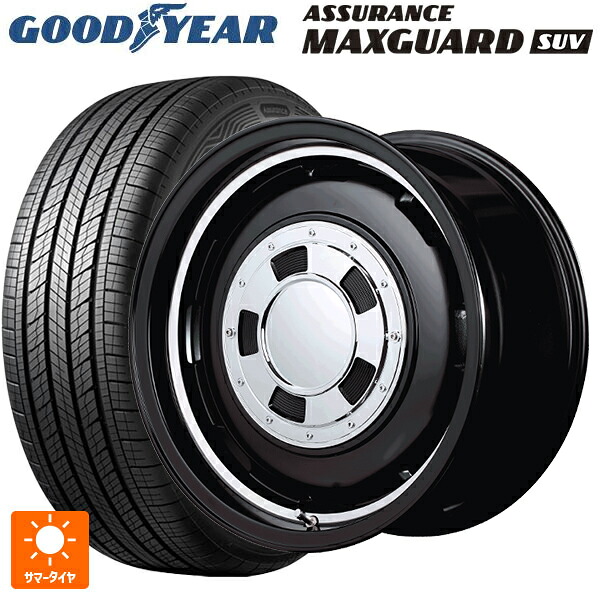 スズキ ジムニー(64系)用 215/70R16 100H グッドイヤー アシュアランス マックスガード SUV エムアイディー ガルシア シスコ セミグロスブラック＋リムヴァーレイポリッシュ 新品サマータイヤホイール 5本セット