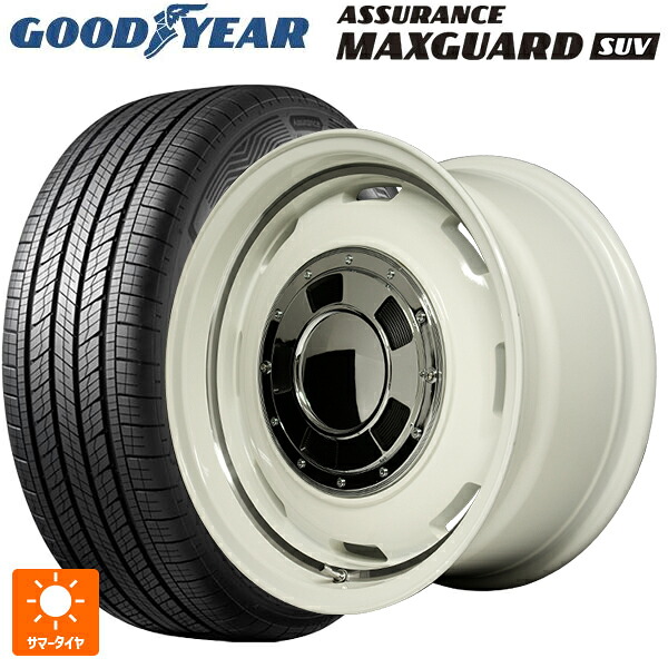 スズキ ジムニー(64系)用 215/70R16 100H グッドイヤー アシュアランス マックスガード SUV エムアイディー ガルシア シスコ オールドイングリュッシュホワイト＋リムヴァーレイ 新品サマータイヤホイール 4本セット 165,710円