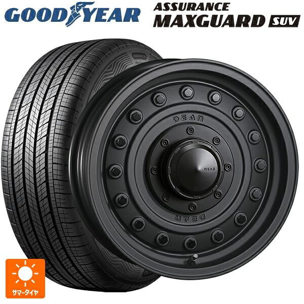 スズキ ジムニー(64系)用 215/70R16 100H グッドイヤー アシュアランス マックスガード SUV クリムソン ディーン コロラド マットチャコールブラック 新品サマータイヤホイール 5本セット