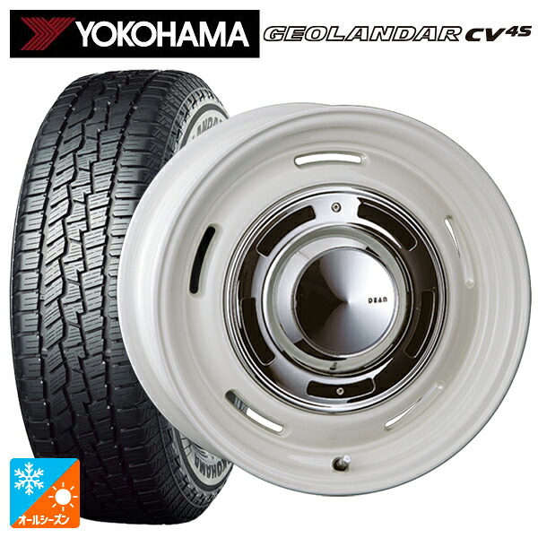 プジョー リフター()用 215/65R16 98H ヨコハマ ジオランダー CV 4S G061 正規品 クリムソン ディーン クロスカントリー マーガレットホワイト 新品オールシーズンタイヤホイール 4本セット