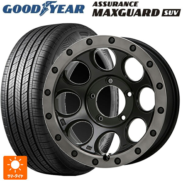 スズキ ジムニー(64系)用 215/70R16 100H グッドイヤー アシュアランス マックスガード SUV エムエルジェイ エクストリームJ XJ03 Flat Black Smoke 新品サマータイヤホイール 5本セット