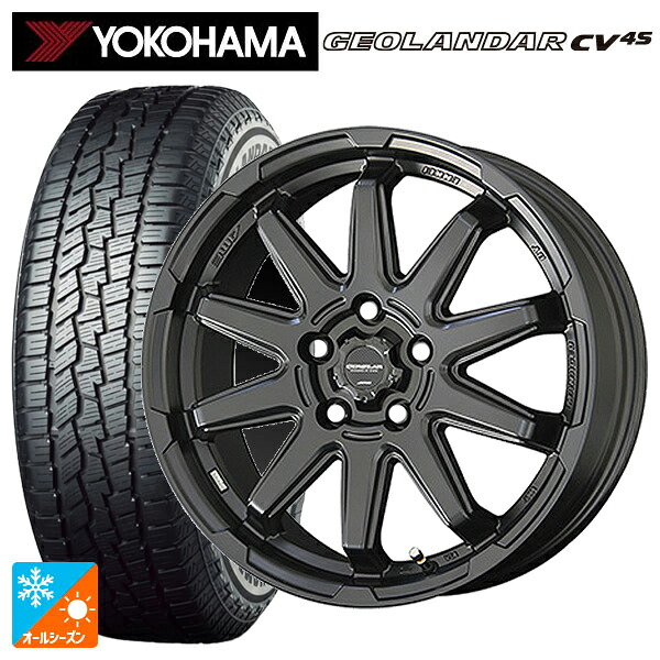 215/55R17 98V ヨコハマ ジオランダー CV 4S G061 正規品 共豊 サーキュラー C10S マットブラック 17-7J 国産車用 オールシーズンタイヤホイール4本セット