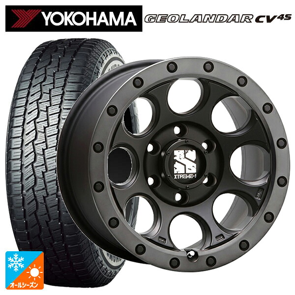 ミツビシ デリカD5(3DA系)用 225/55R18 98V ヨコハマ ジオランダー CV 4S G061 正規品 エムエルジェイ エクストリームJ XJ03 Flat Black Smoke 新品オールシーズンタイヤホイール 4本セット|タイヤホイール専門店コニシタイヤ