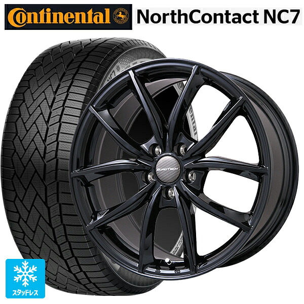 ランドローバー ディスカバリースポーツ(LC2系)用 235/55R19 105T XL コンチネンタル ノースコンタクトNC7 正規品 # ユーロテック VPライン グロスブラック 新品スタッドレスタイヤホイール 4本セット|タイヤホイール専門店コニシタイヤ