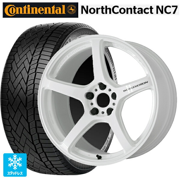 マツダ CX-80(KL5/KL3系)用 235/55R19 105T XL コンチネンタル ノースコンタクトNC7 正規品 ワーク エモーション T5R ICW 新品スタッドレスタイヤホイール 4本セット