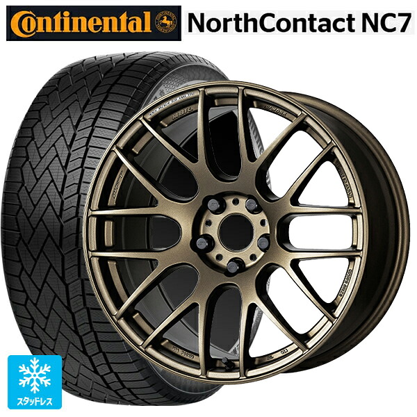 マツダ CX-80(KL5/KL3系)用 235/55R19 105T XL コンチネンタル ノースコンタクトNC7 正規品 ワーク エモーション M8R AHG 新品スタッドレスタイヤホイール 4本セット