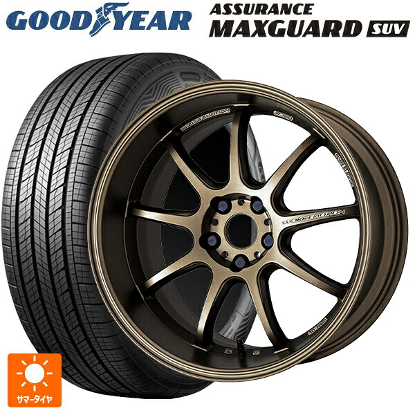 トヨタ bZ4X(11/15系)用 235/60R18 107W XL グッドイヤー アシュアランス マックスガード SUV ワーク エモーション D9R AHG 新品サマータイヤホイール 4本セット