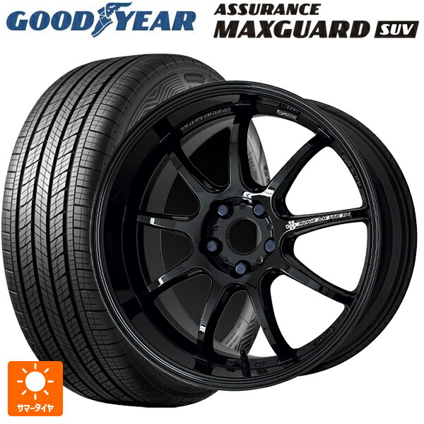 トヨタ bZ4X(11/15系)用 235/60R18 107W XL グッドイヤー アシュアランス マックスガード SUV ワーク エモーション D9R BLK 新品サマータイヤホイール 4本セット