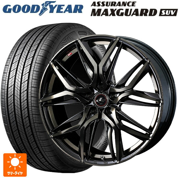 215/50R18 92V グッドイヤー アシュアランス マックスガード SUV ウェッズ レオニス LM PBMC/TI 18-7J 国産車用 サマータイヤホイール4本セット