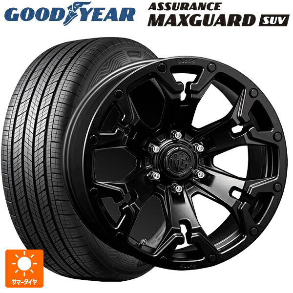 トヨタ ハイラックス(120系)用 265/65R17 112H グッドイヤー アシュアランス マックスガード SUV クリムソン MG ゴーレム マットブラック 新品サマータイヤホイール 4本セット