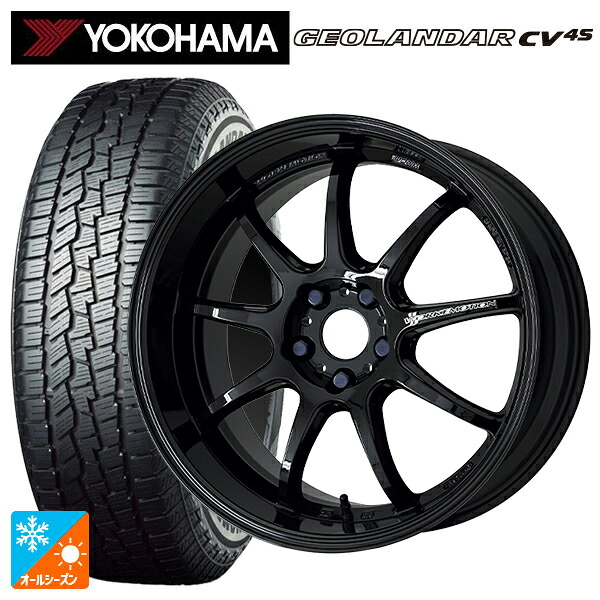 235/60R18 107V XL ヨコハマ ジオランダー CV 4S G061 正規品 ワーク エモーション D9R BLK 18-8.5J 国産車用 オールシーズンタイヤホイール4本セット|タイヤホイール専門店コニシタイヤ