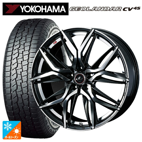 スバル レガシィアウトバック(BS系)用 225/55R18 98V ヨコハマ ジオランダー CV 4S G061 正規品 ウェッズ レオニス LM PBMC 新品オールシーズンタイヤホイール 4本セット