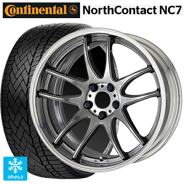 235/55R19 105T XL コンチネンタル ノースコンタクトNC7 正規品 ワーク エモーション CR 2P GTS 19-8J 国産車用 スタッドレスタイヤホイール4本セット
