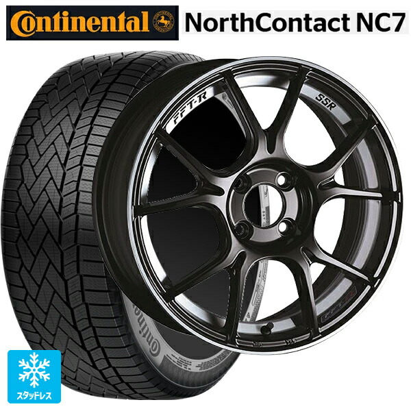 235/55R19 105T XL コンチネンタル ノースコンタクトNC7 正規品 タナベ SSR GT X02 グロスブラック 19-8J 国産車用 スタッドレスタイヤホイール4本セット
