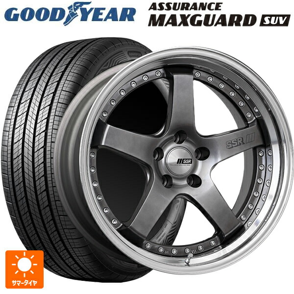 235/55R19 105V XL グッドイヤー アシュアランス マックスガード SUV タナベ SSR プロフェッサー SP4 チタンシルバー 19-8J 国産車用 サマータイヤホイール4本セット